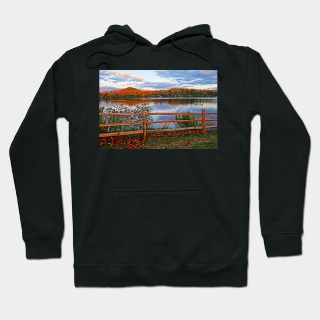 Lake Placid Upstate New York NY Adirondacks Autumn Hoodie by WayneOxfordPh